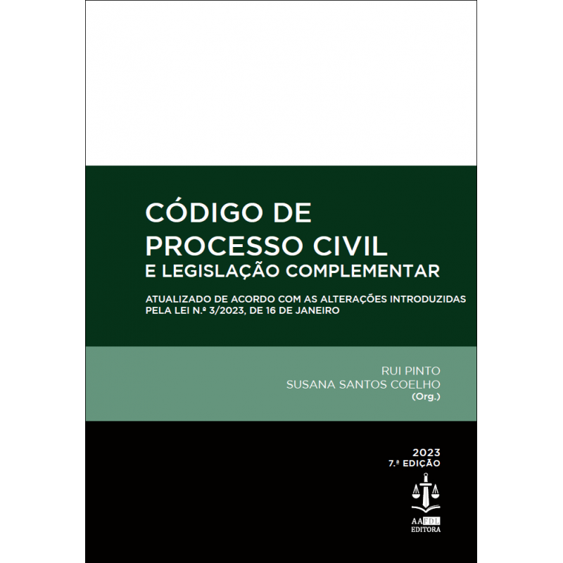 Código de Processo Civil e Legislação Complementar 7.ª Edição